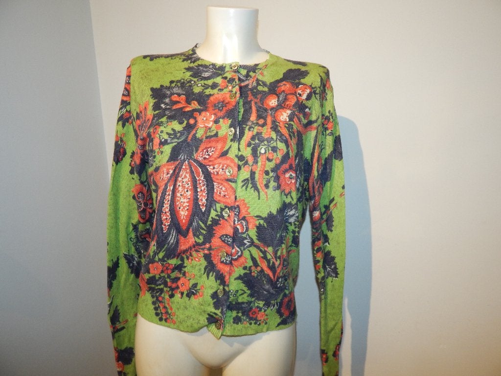 Paul Smith prachtig gebreid vest kleurrijke print xl