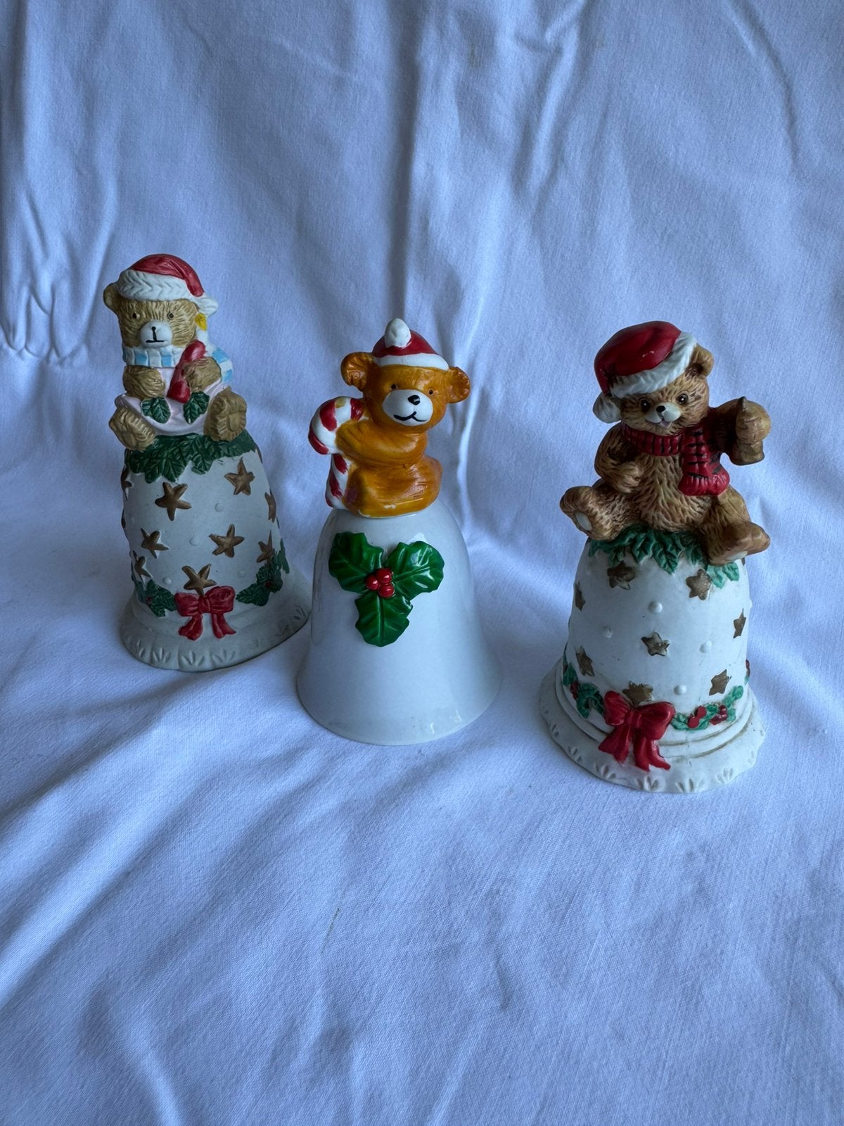 Kerstklokjes met een beertje, Ophalen of Verzenden, Zo goed als nieuw, Dier