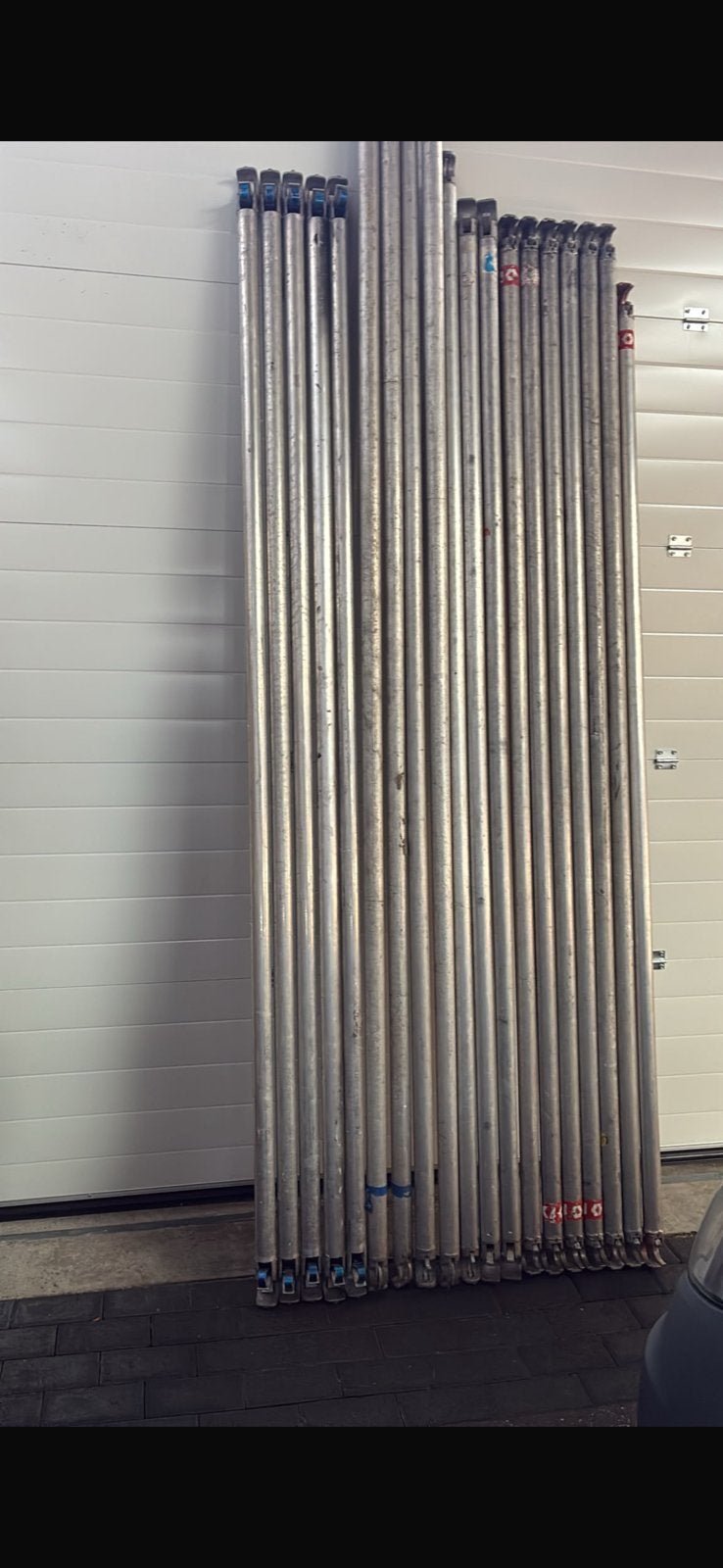 Onderdelen voor aluminium rolsteiger, Doe-het-zelf en Verbouw, Ophalen, Gebruikt, Rolsteiger of Kamersteiger, 5 meter of hoger