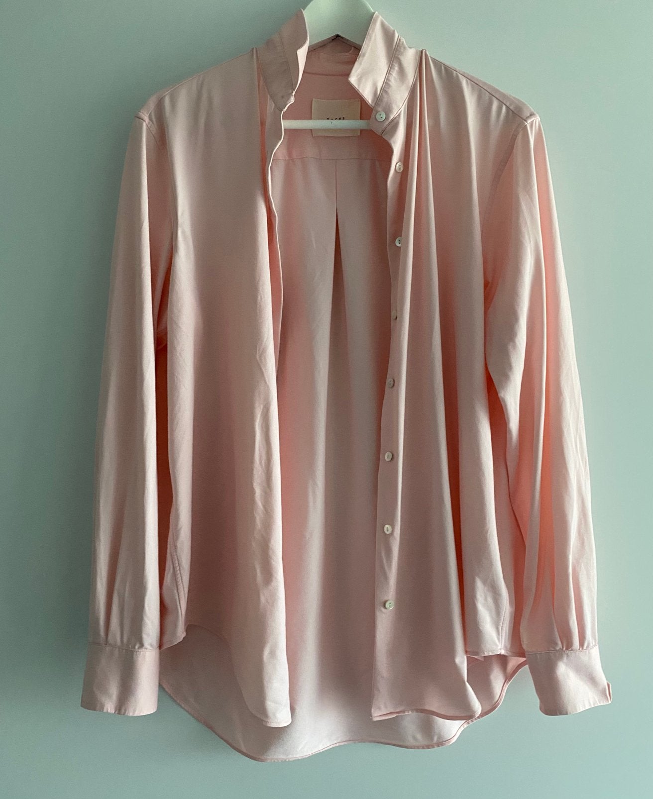 Zachtroze blouse in fijne stof van Xacus maat 46, Kleding | Dames, Ophalen of Verzenden, Zo goed als nieuw, Maat 46/48 (XL) of groter