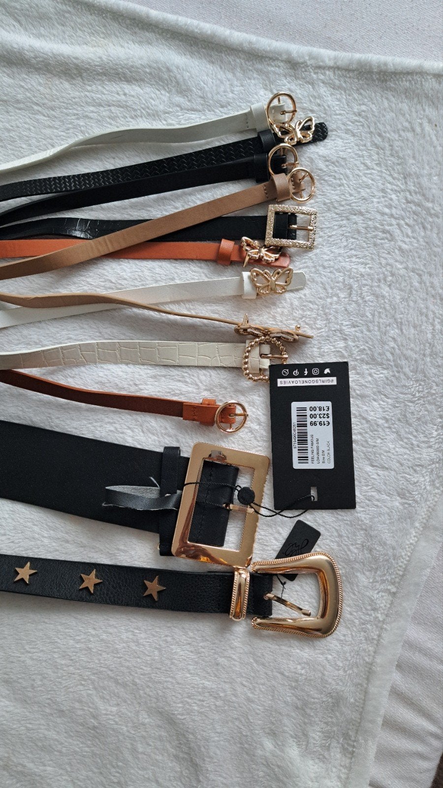 12-delige set damesriemen - Diverse stijlen en kleuren, Minder dan 3 cm, Overige kleuren, 100 cm of meer, Verzenden