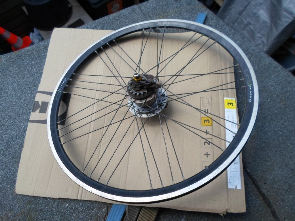 Gazelle nexus 8 achterwiel nexes 7, Ophalen, Gebruikt, Gazelle fiets