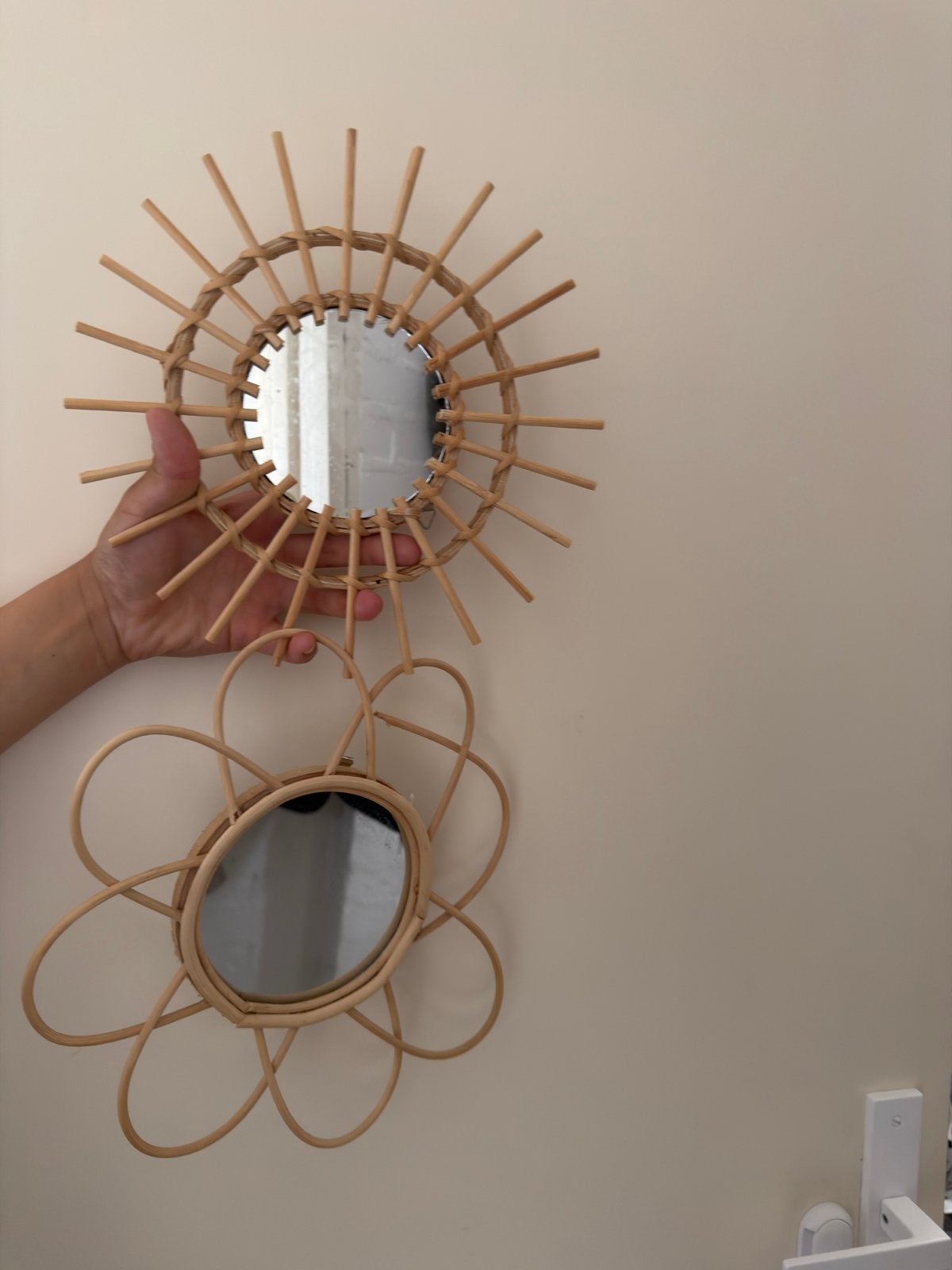 Leuke spiegel set voor de kinderkamer, Huis en Inrichting, Woonaccessoires | Spiegels, Ophalen, Minder dan 50 cm, Zo goed als nieuw
