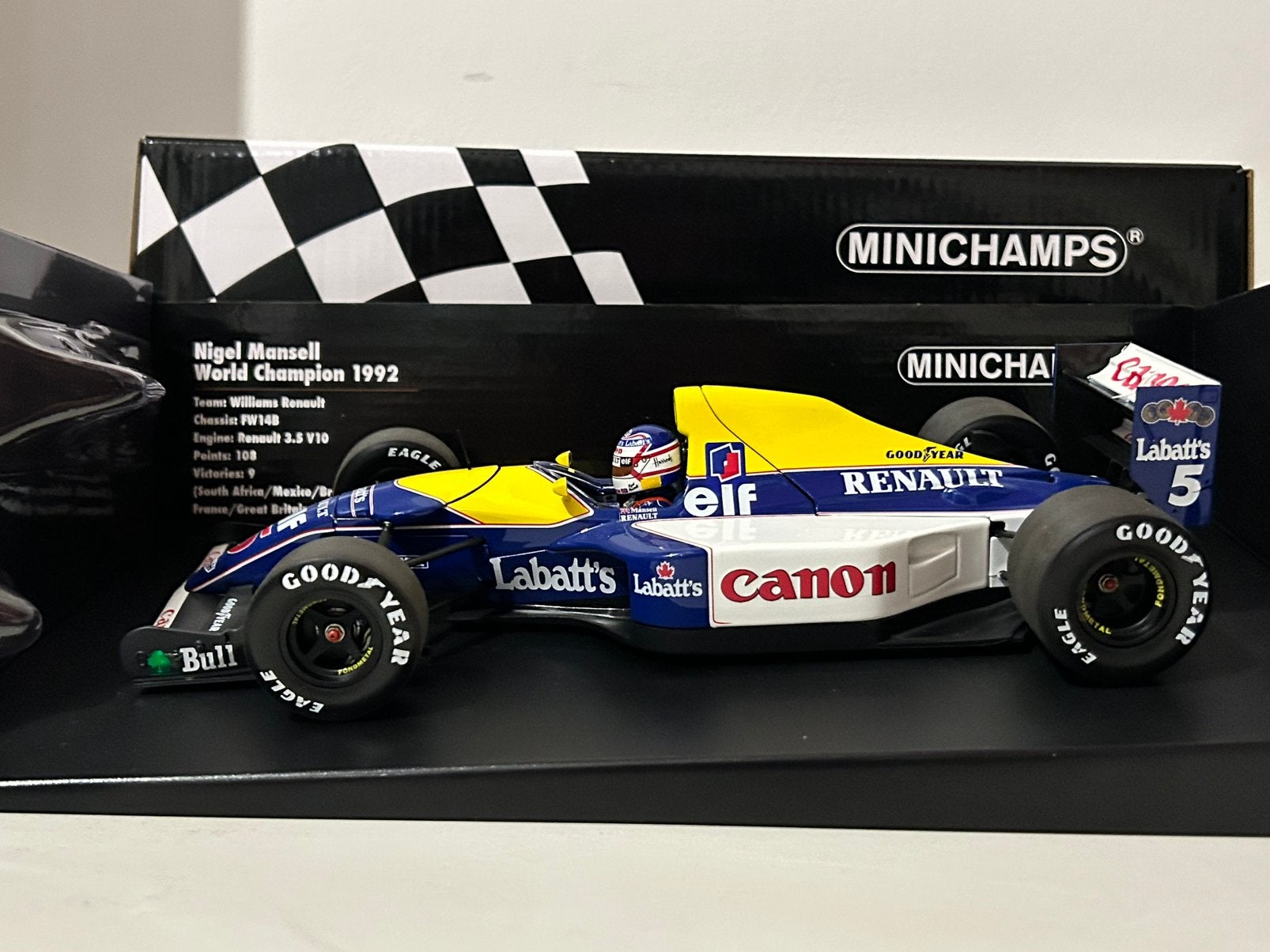 1:18 Minichamps Williams FW14B Nigel Mansell 1992 zie tekst, Ophalen of Verzenden