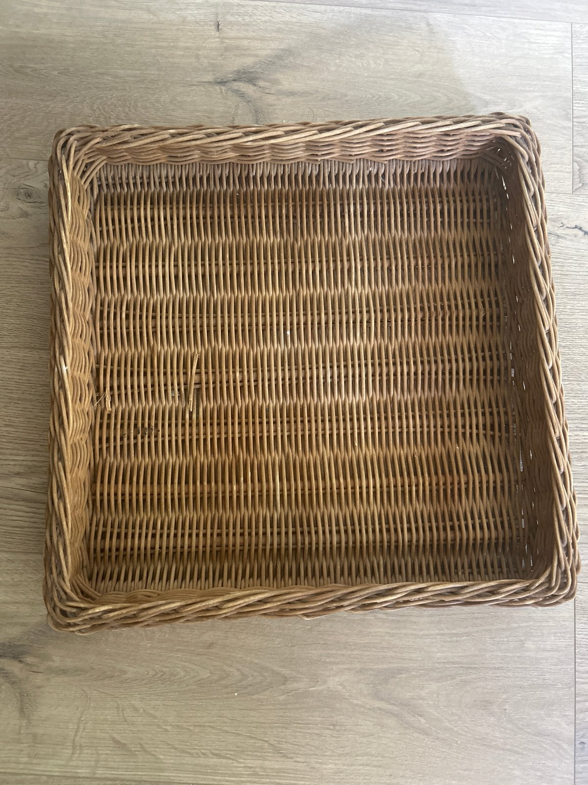 Rieten mand 45x45cm - Decoratieve opberger, Ophalen, Gebruikt, Gevlochten, Mand