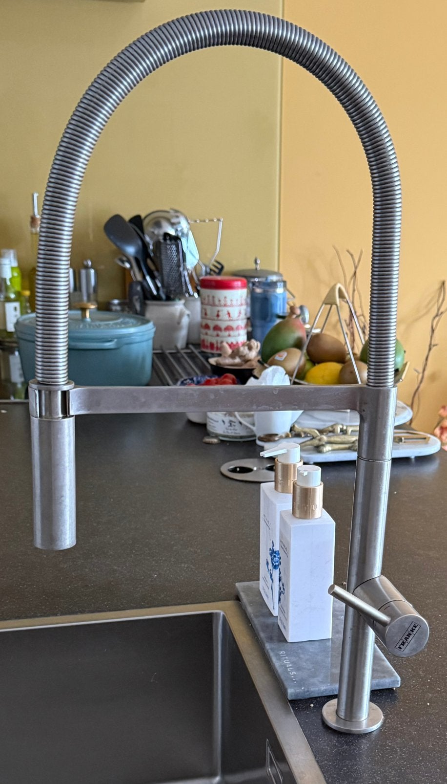 Franke Lounge Pro 49 Keukenkraan – Inox-Look (Semi-Pro), Ophalen of Verzenden, Gebruikt, 25 tot 50 cm, Minder dan 100 cm