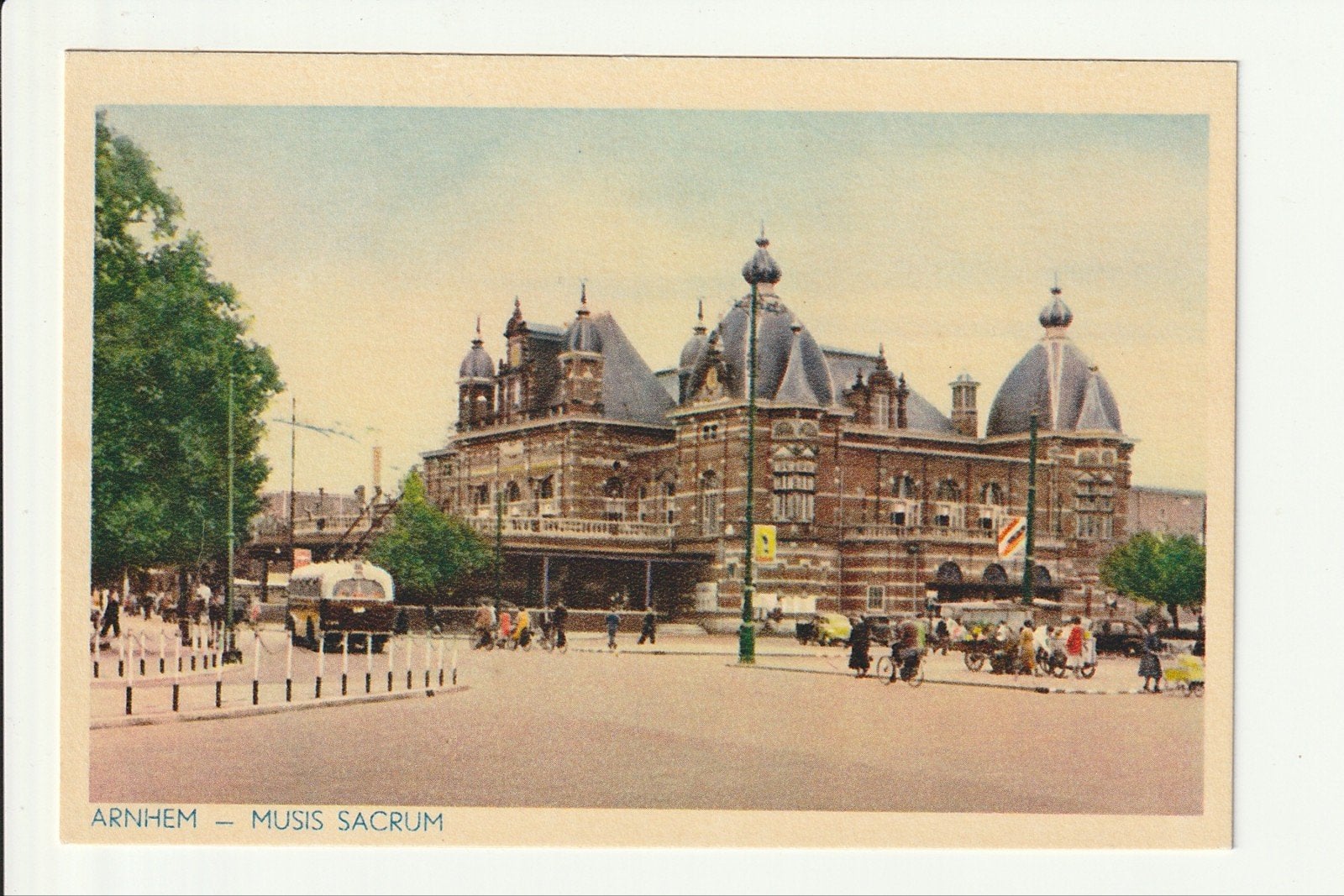 ARNHEM MUSIS SACRUM VELPERPLEIN BLOEMENKRAAM GVA TROLLEYBUS, Ophalen of Verzenden, 1960 tot 1980, Ongelopen, Gelderland