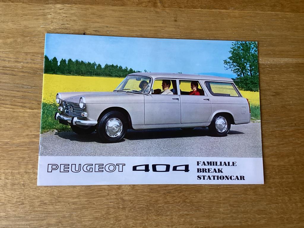 Peugeot 404 Familiale Break Stationcar Brochure 1969, Boeken, Ophalen of Verzenden, Zo goed als nieuw, Peugeot