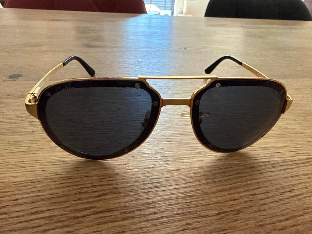 Cartier Zonnebril - Stijlvol en Tijdloos Design, Overige merken, Gebruikt, Zonnebril, Zwart