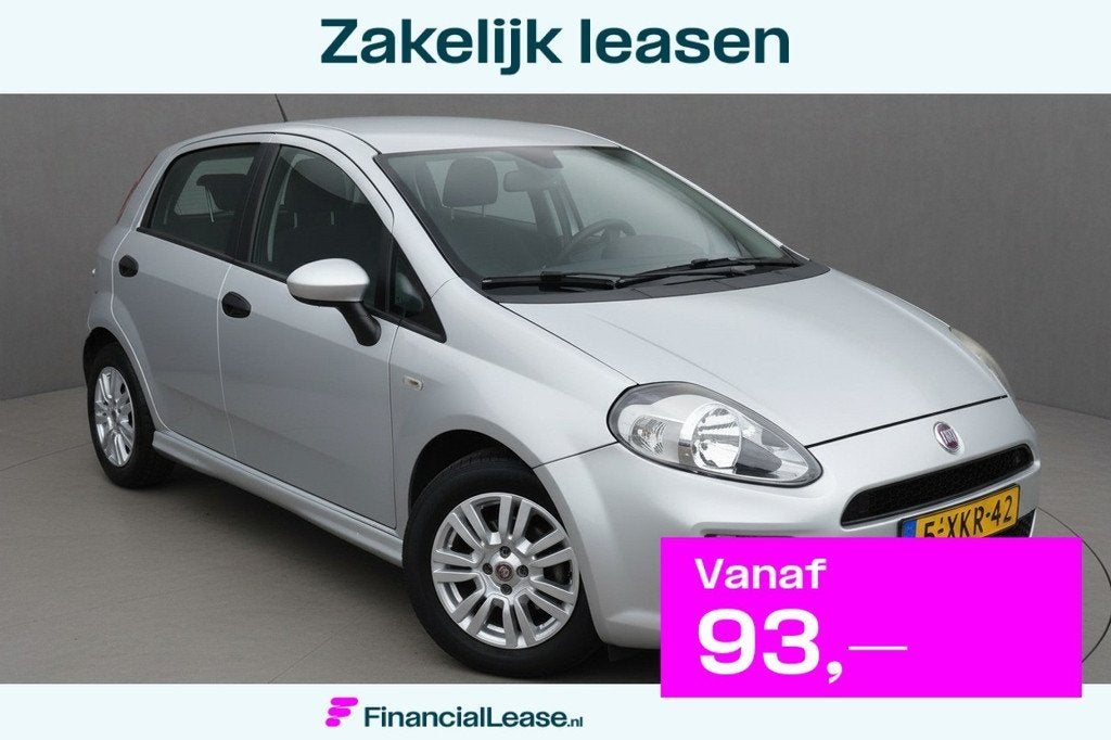 Fiat Punto Evo Airco|Cruise|Parkeersensoren|6-bak!, Voorwielaandrijving, Gebruikt, Euro 6, 49 €/maand