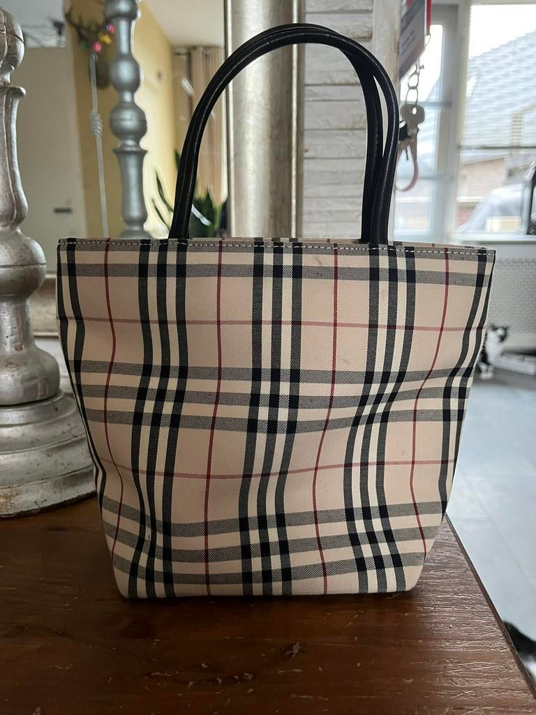 Burberry mini tote bag, 20 tot 30 cm, Beige, Minder dan 40 cm, Minder dan 35 cm