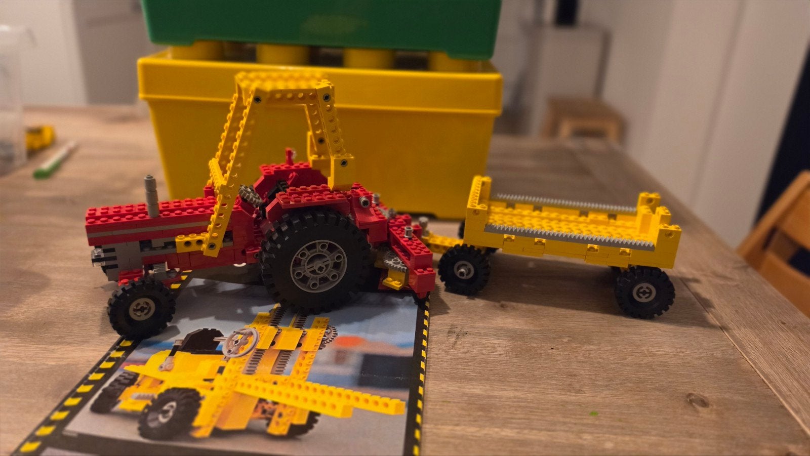851 + 850 tractor en forklift, Kinderen en Baby's, Speelgoed | Duplo en Lego, Gebruikt, Lego, Compleet, Ophalen of Verzenden