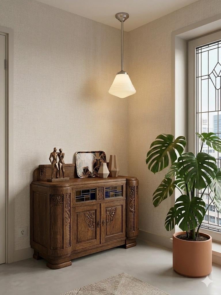 Giso Philips Art Deco lamp - Heruitgave jaren '30 stijl, Huis en Inrichting, Lampen | Hanglampen, Ophalen of Verzenden, Zo goed als nieuw
