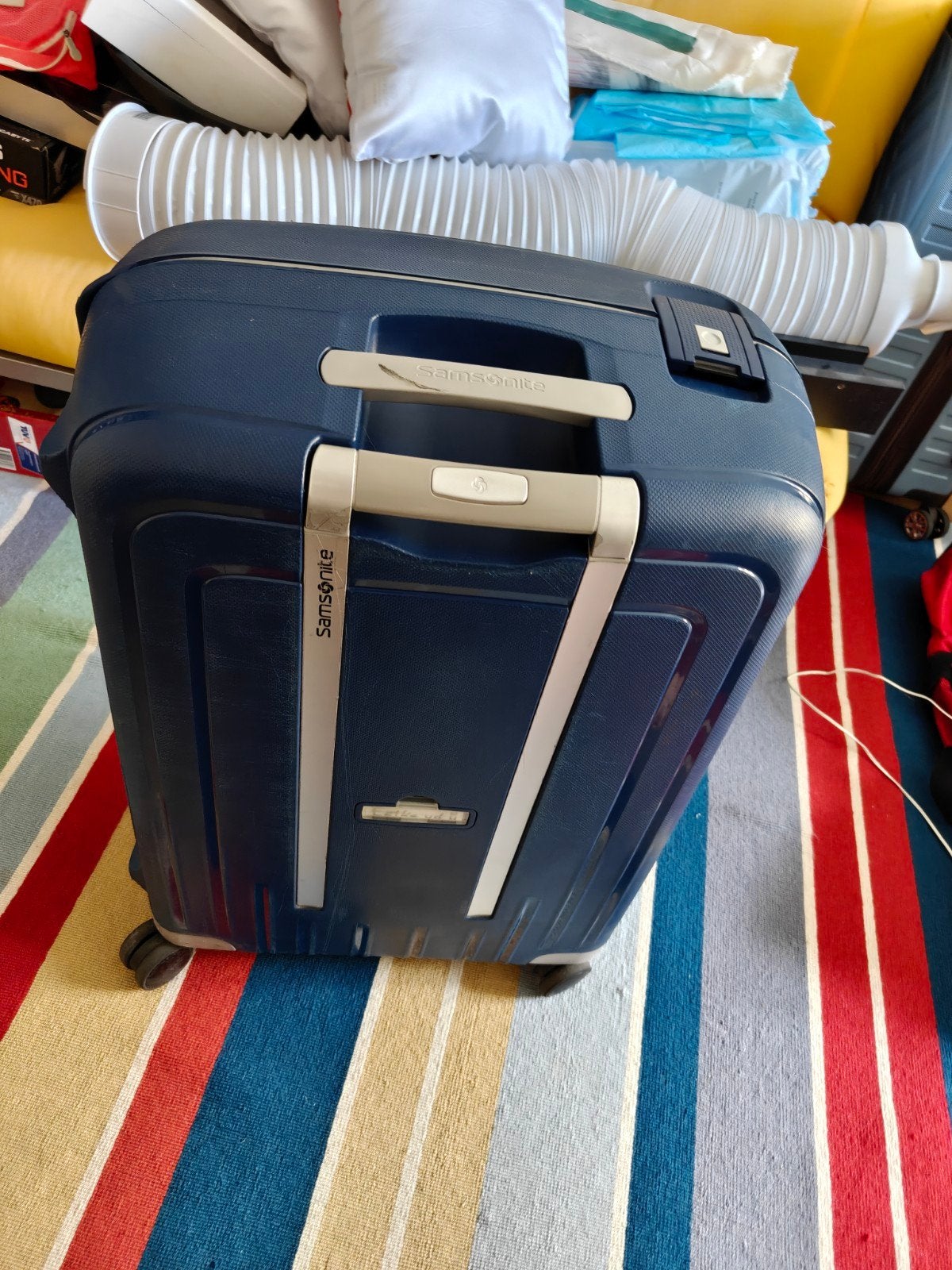 Samsonite Koffer - Blauw, incl pincode, gebruikt, Ophalen, Blauw, Zo goed als nieuw, Wieltjes