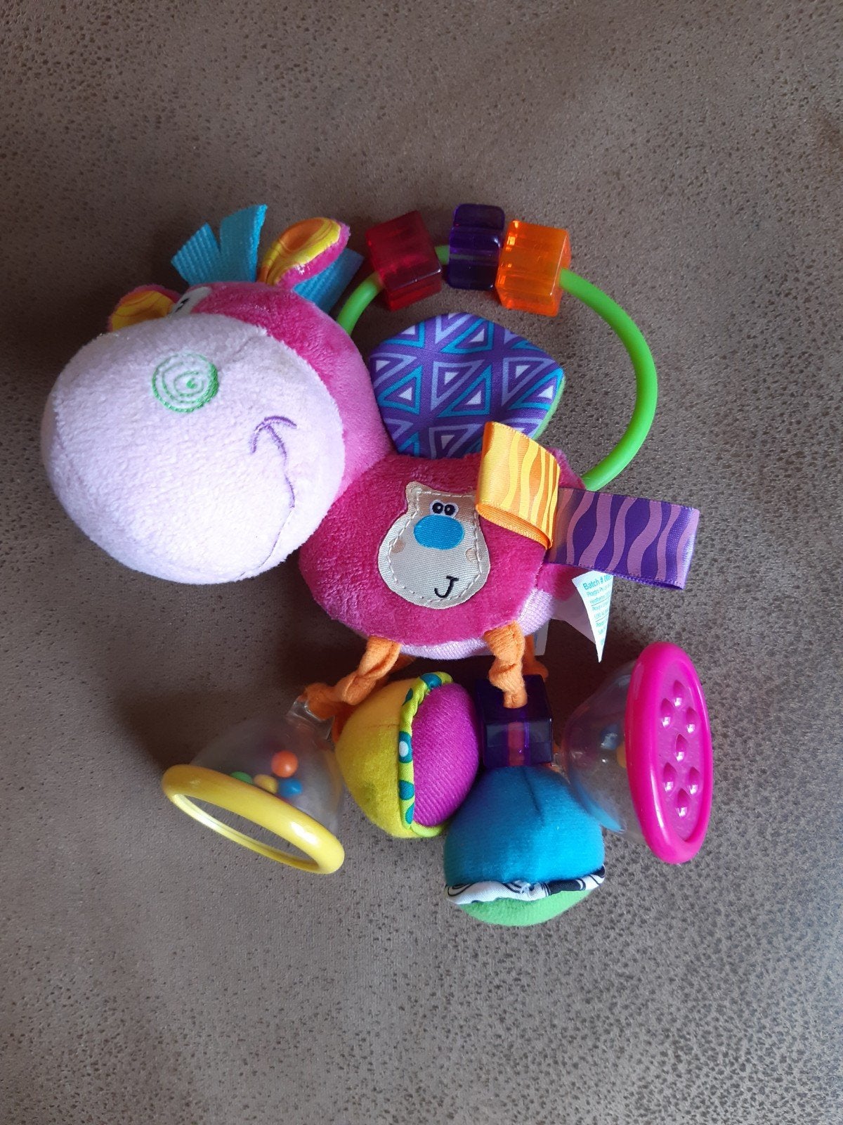 Playgro rammelaar/bijtring zebra, Kinderen en Baby's, Ophalen of Verzenden, Zo goed als nieuw, Rammelaar, Met geluid