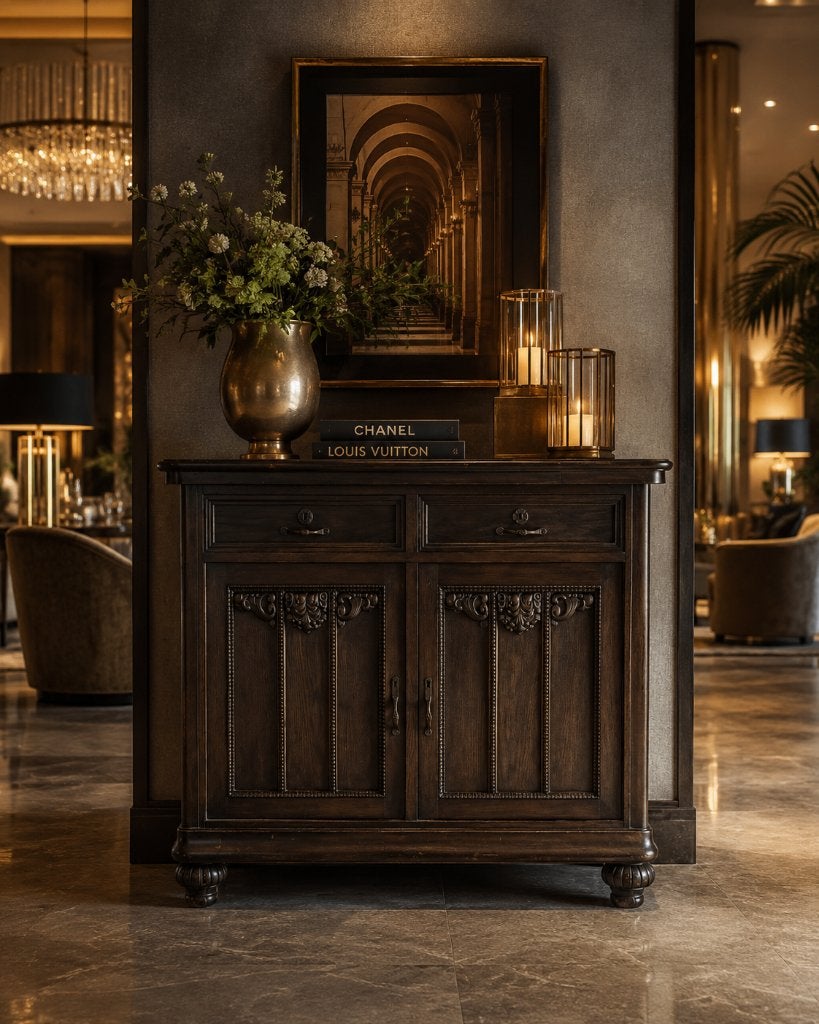 Prachtige sfeervolle authentieke Commode Flowers 1880, Ophalen, 50 tot 70 cm, Voetruimte, 100 cm of meer