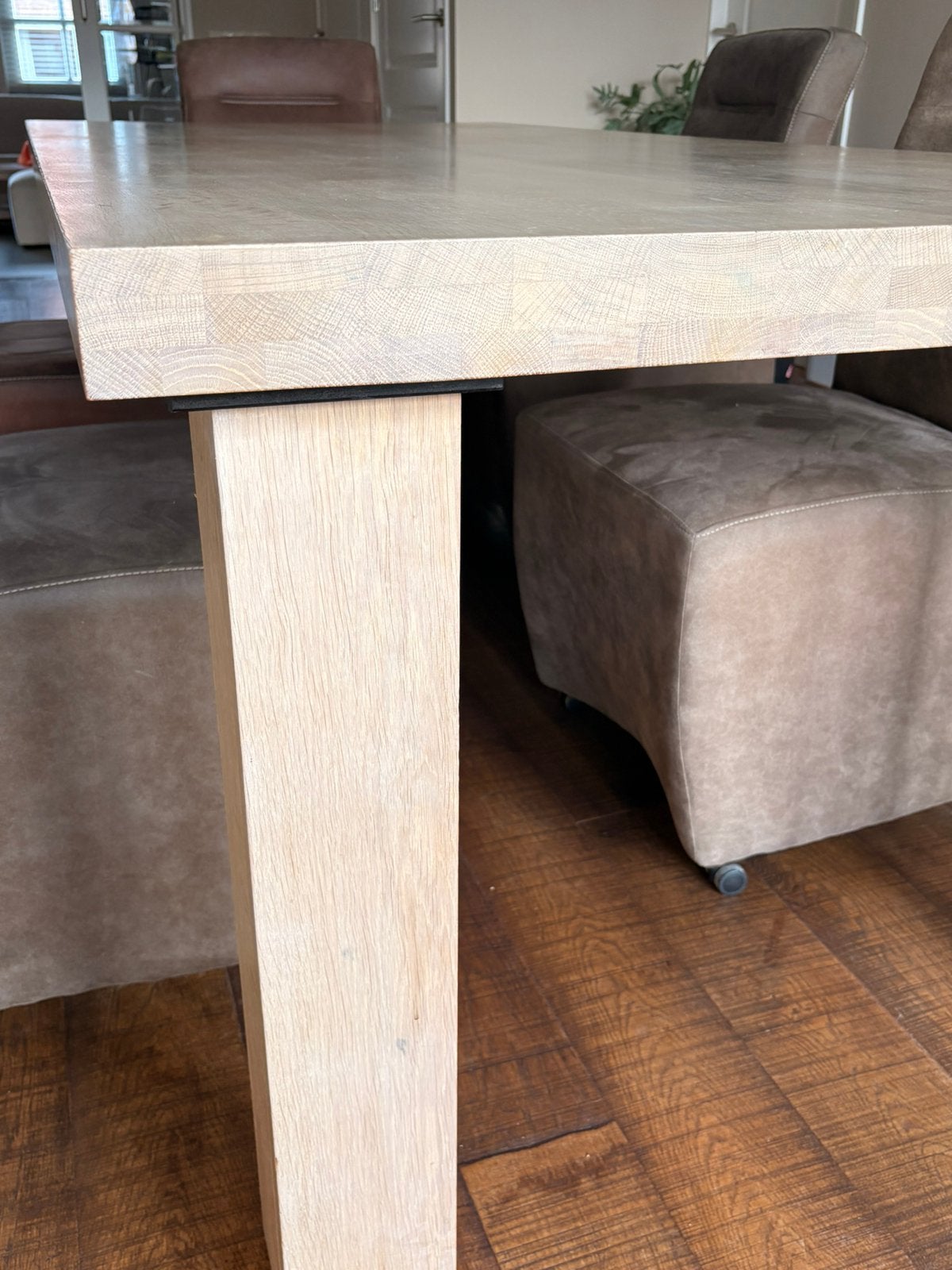 Tafel, Huis en Inrichting, Tafels | Eettafels, Ophalen, Gebruikt, 100 tot 150 cm, 200 cm of meer