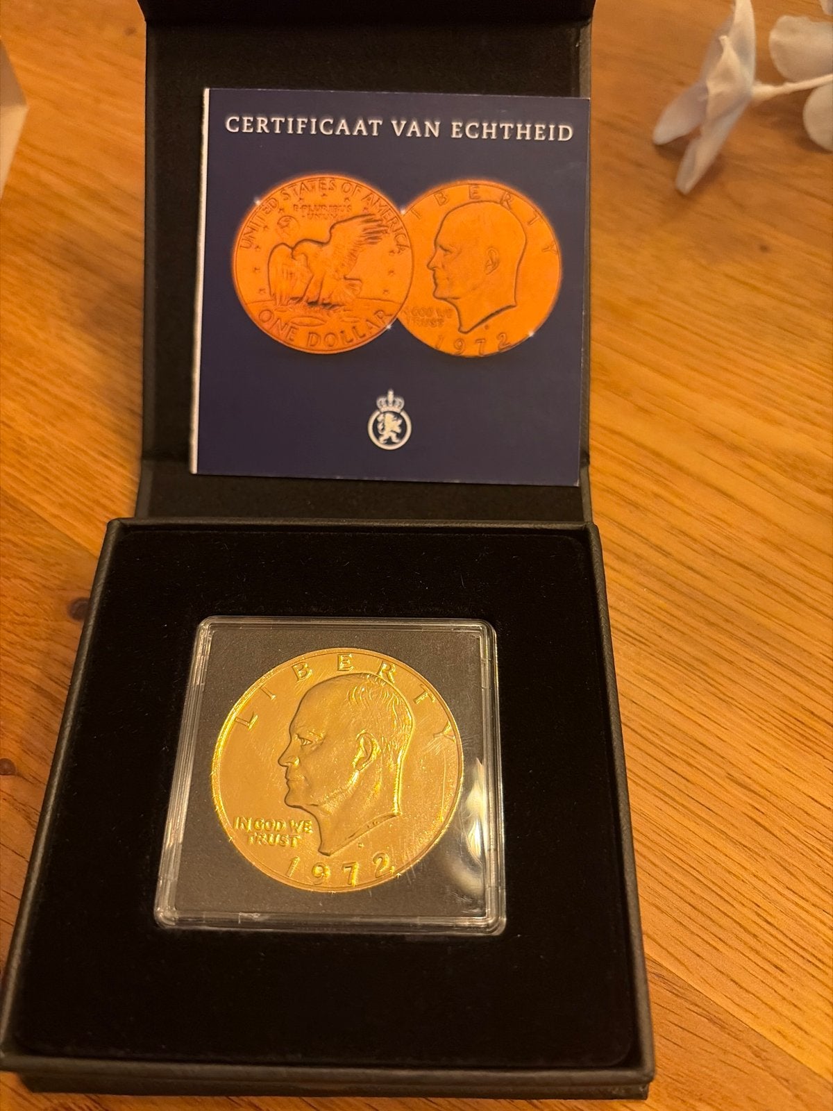Officiële Herdenkingsmunt '1 Dollar USA Moonlanding' 1971-19, Ophalen of Verzenden, Losse munt