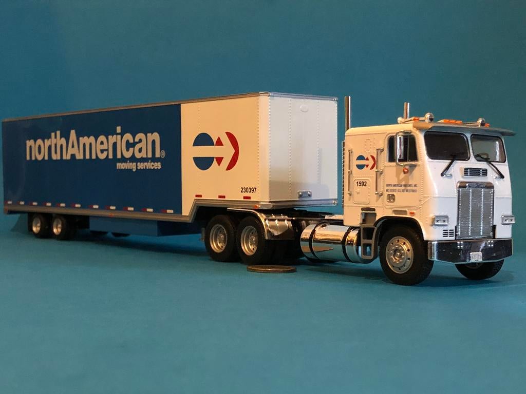 Freightliner Cabover & trailer! Nieuw & doos! KIJK!, Ophalen of Verzenden, Nieuw, Bus of Vrachtwagen, Overige merken