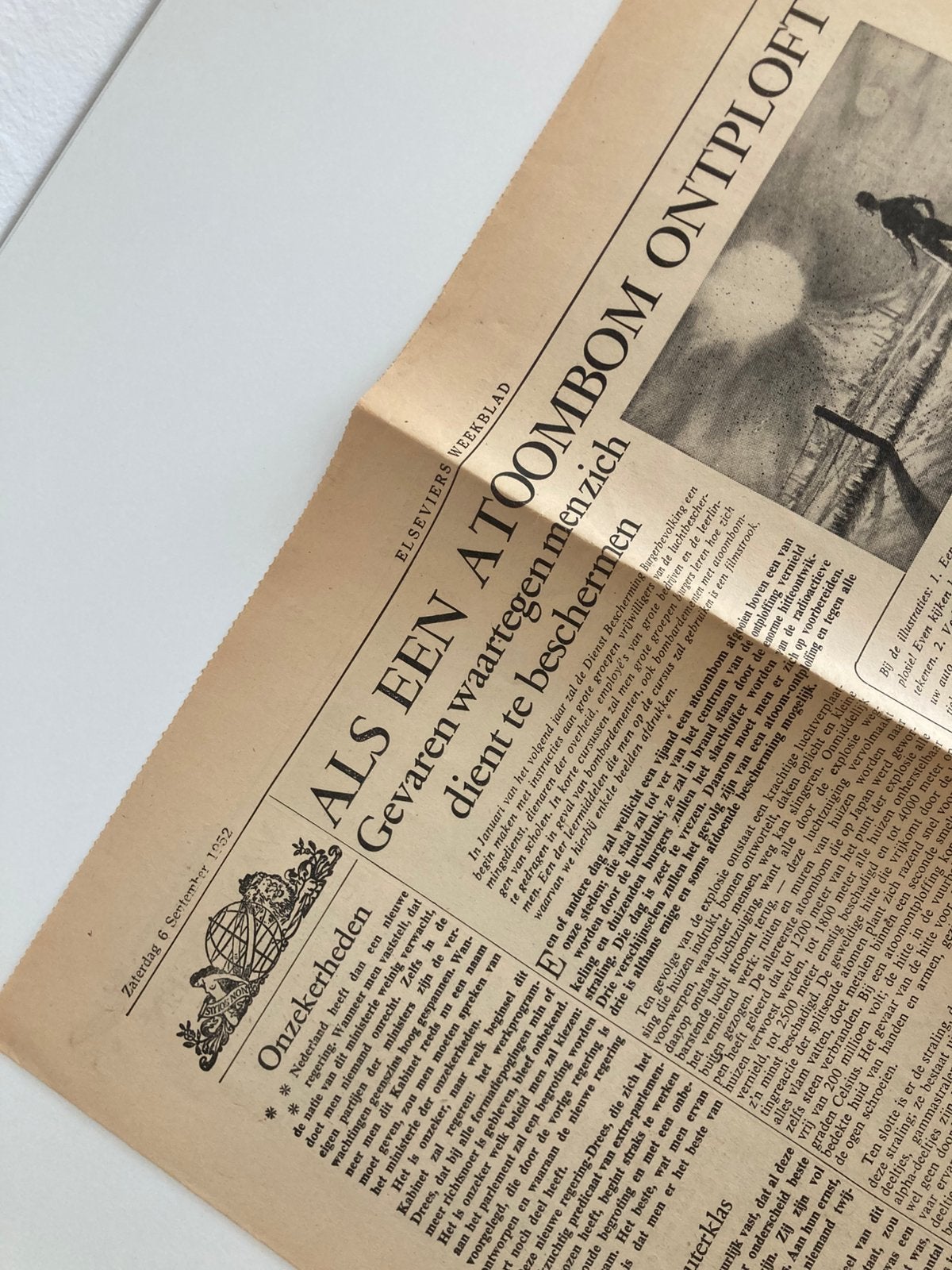 1952 Atoombom Artikel, Ophalen of Verzenden, Gebruikt, A1 t/m A3, Overige onderwerpen