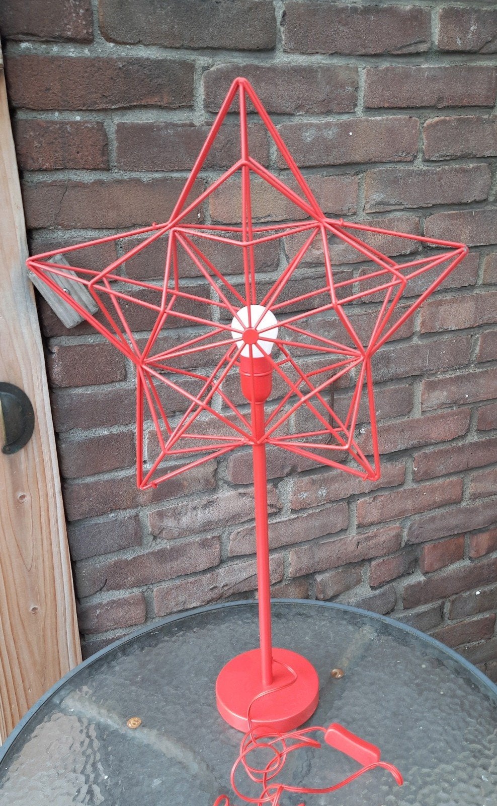 Ikea ster tafellamp type stråla j1609,lees de beschrijving, Rood, Ophalen of Verzenden, Zo goed als nieuw, IKEA
