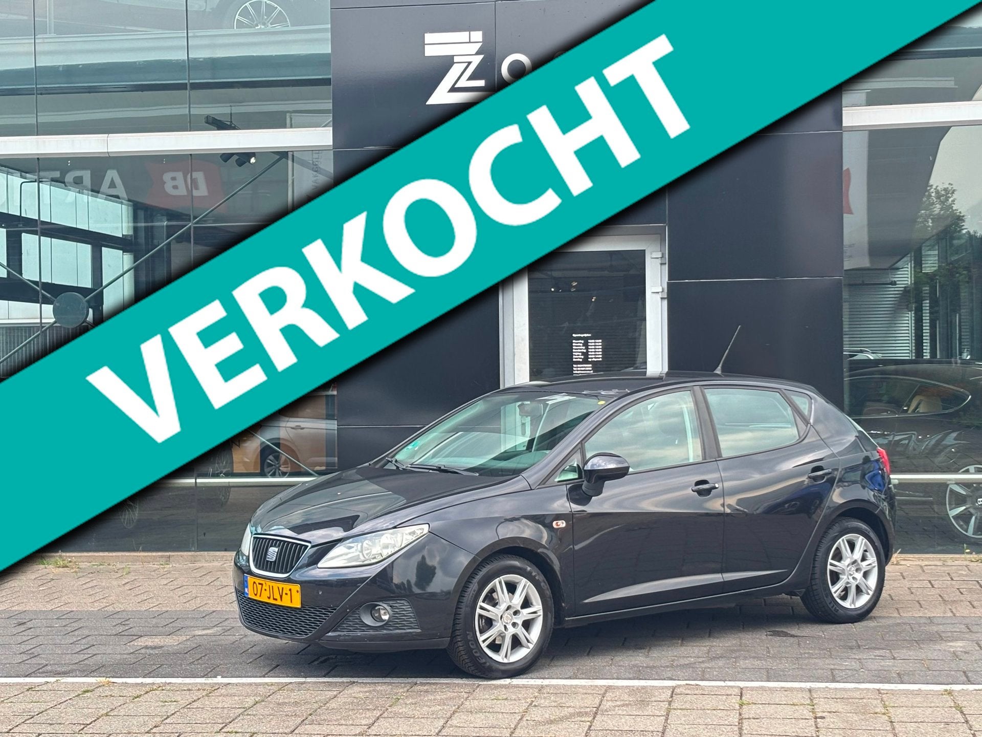 Seat Ibiza 1.4 Style, Auto's, Voorwielaandrijving, Zwart, 4 cilinders, Verwarmde buitenspiegels