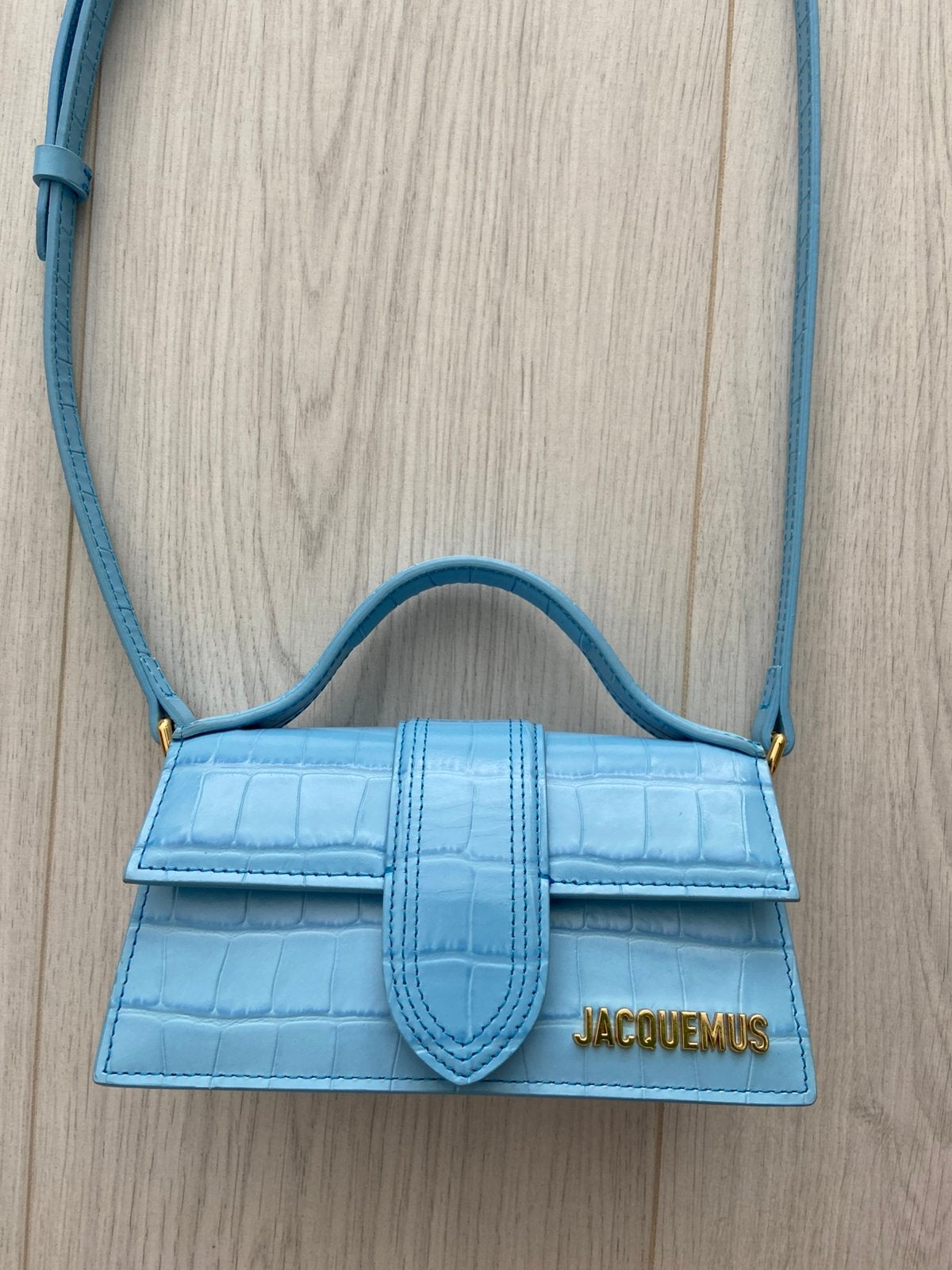 Jacquemus Le Bambino handtas (nieuwstaat), Ophalen of Verzenden, Zo goed als nieuw, Blauw, Schoudertasje