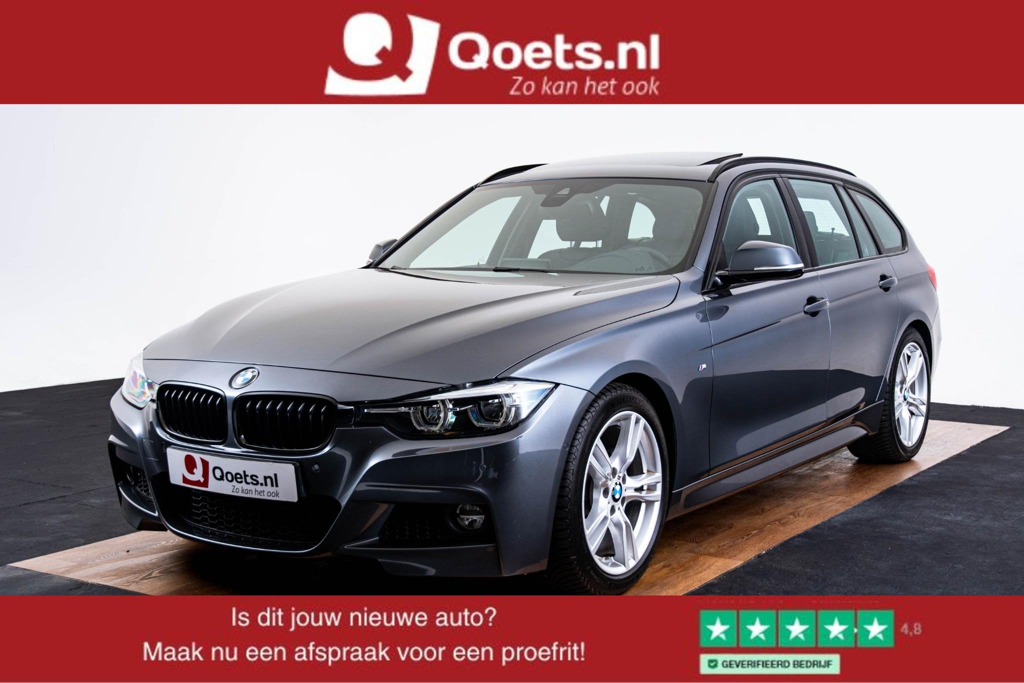 BMW 3-serie Touring 318i High Executive M-sport - Panoramada, Auto's, Automaat, 12 maanden, Gebruikt, 1465 kg
