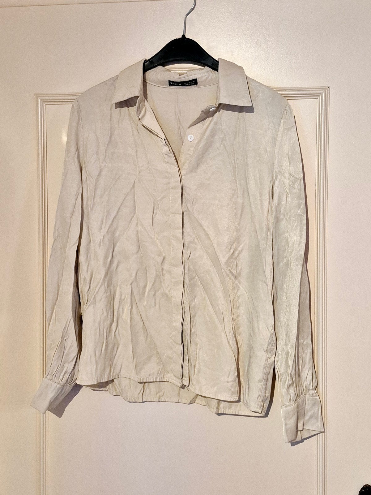 Shein Blouse - Maat M, Maat 38/40 (M), Beige, Ophalen of Verzenden, Zo goed als nieuw