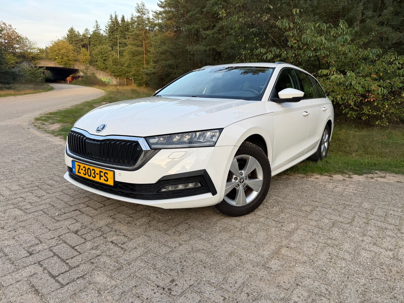 Skoda Octavia Combi | Lease overname €364 p/m | Trekhaak, Auto's, Wit, 1253 kg, Stationwagon, 3 cilinders