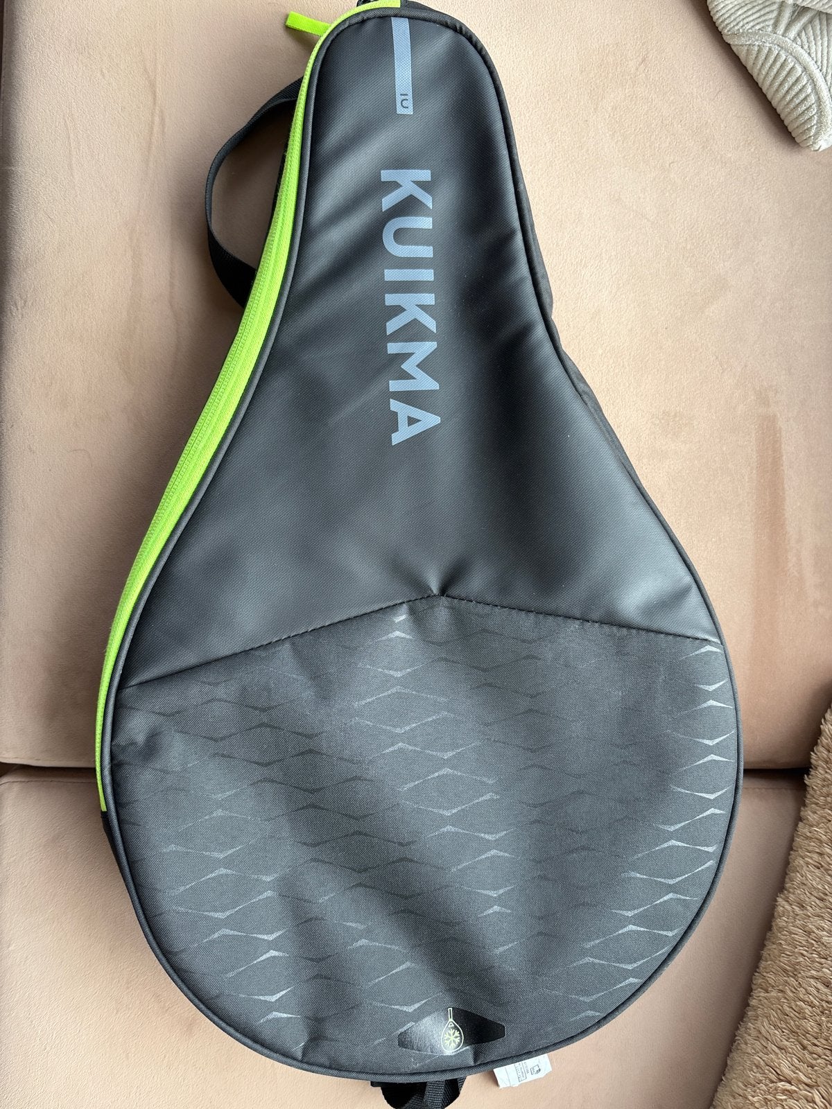 Kuikma Padel Racket Hoes - Grijs/Neon Groen, Ophalen of Verzenden, Zo goed als nieuw