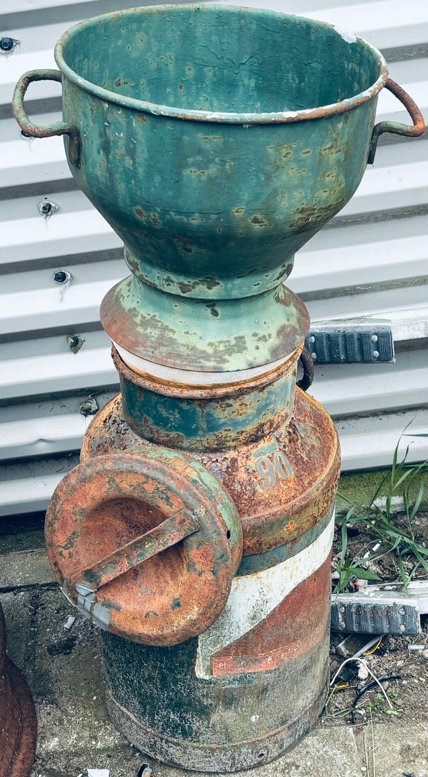Antieke melkbus met zeef - Decoratief object, Ophalen