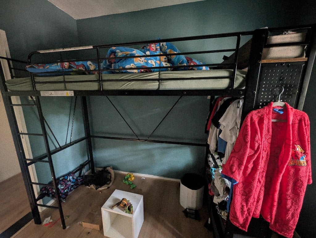 Hoogslaper 90x200, Kinderen en Baby's, Kinderkamer | Stapelbedden en Hoogslapers, Ophalen, Zo goed als nieuw, Hoogslaper