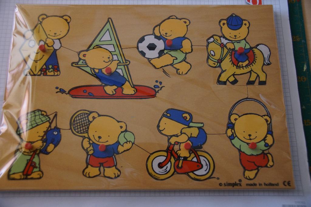 Simplex houten puzzel, Ophalen of Verzenden, Minder dan 10 stukjes, Zo goed als nieuw, Van hout