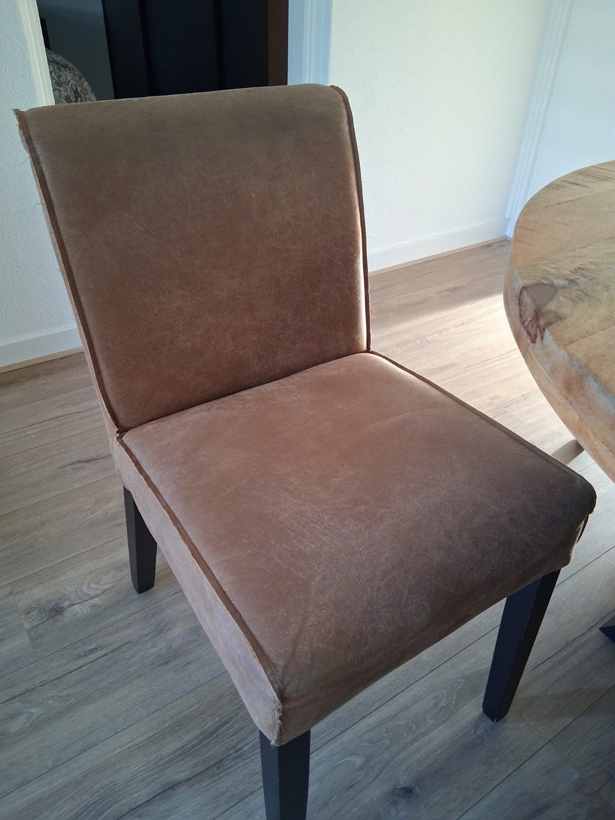 4x eetkamerstoelen cognac, Huis en Inrichting, Stoelen, Ophalen, Bruin, Vier