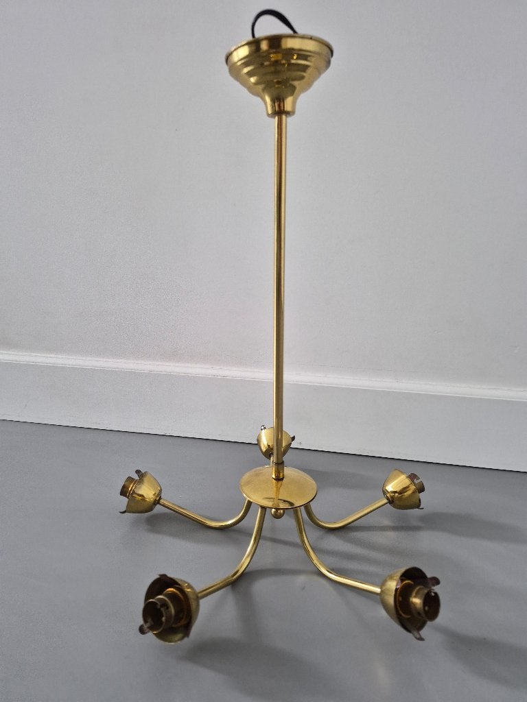 Mooie vintage kroonluchter, Ophalen of Verzenden, Gebruikt, Metaal, Vintage