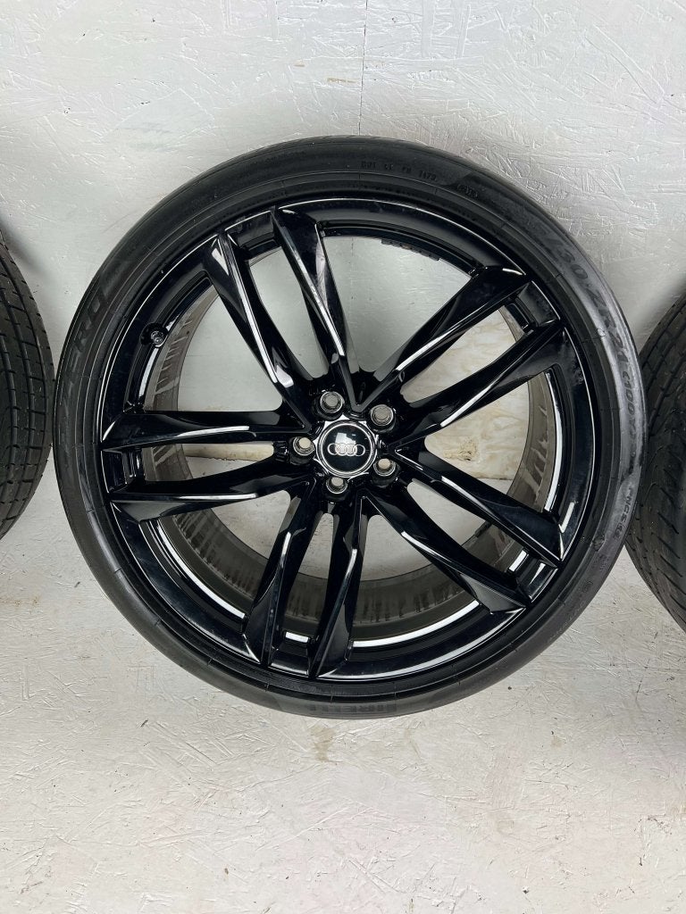 Originele Audi RS6 A6 S6 velgen 21" 5x112 zomer pirelli 4G0, Niet ingevuld, Gebruikt, 285 mm, Banden en Velgen