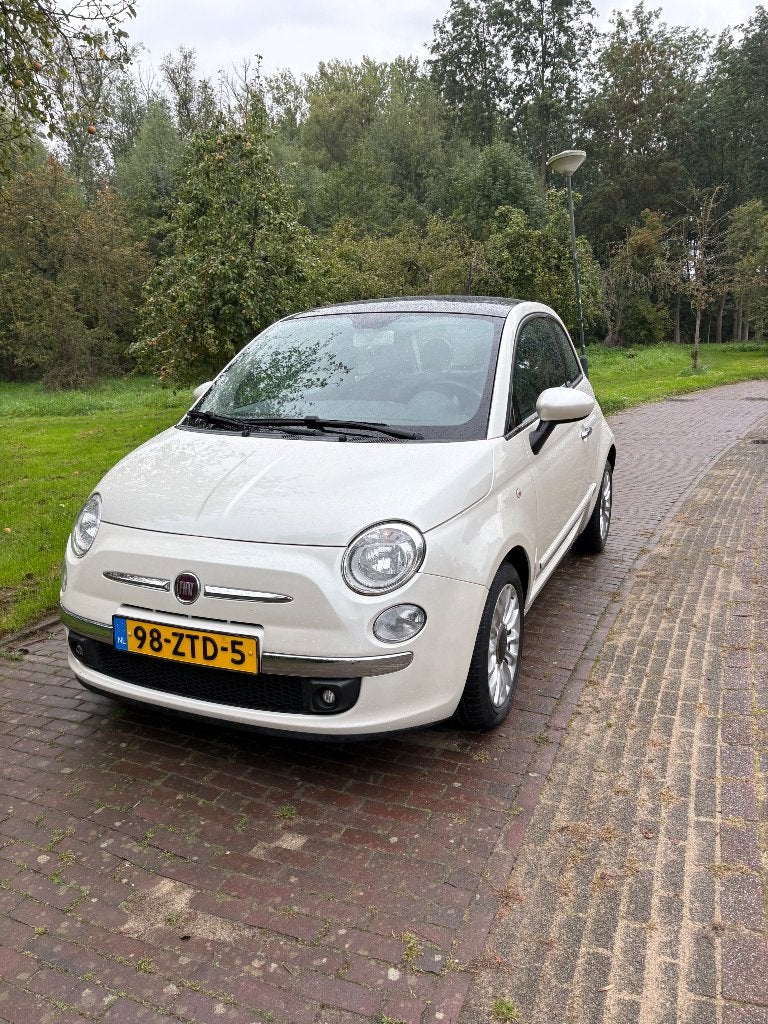 Fiat 500 0.9 Twinair C 2013 Wit, Auto's, Stof, Overige kleuren, 840 kg, Origineel Nederlands
