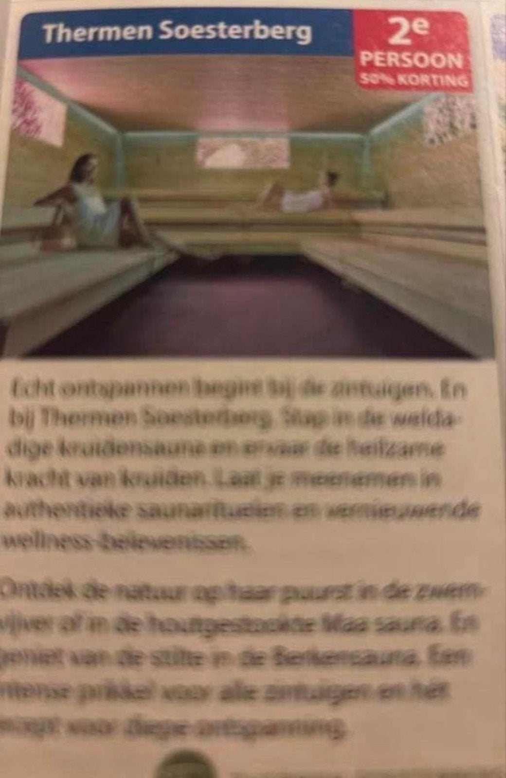 Kortingsbon Thermen Soesterberg