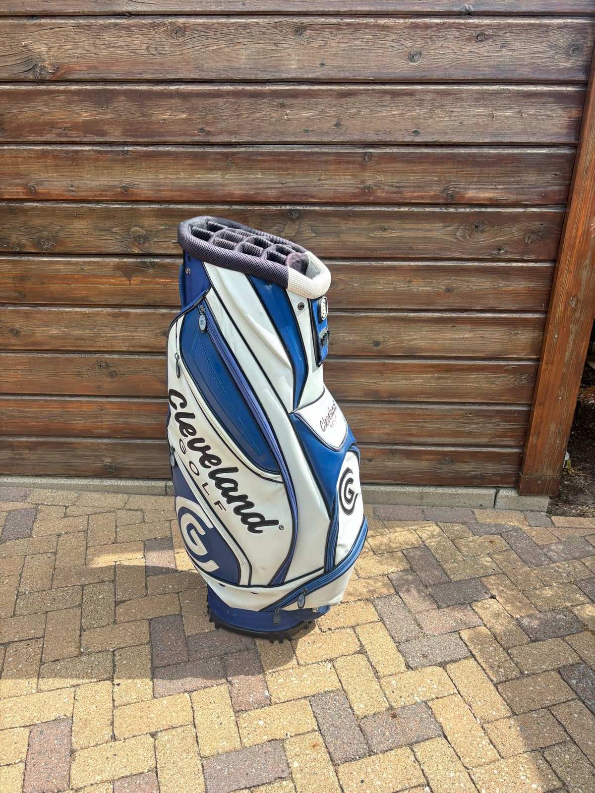 Cleveland Golf Golftas - Blauw/Wit Cartbag, Sport en Fitness, Golf, Ophalen, Gebruikt, Tas, Cleveland