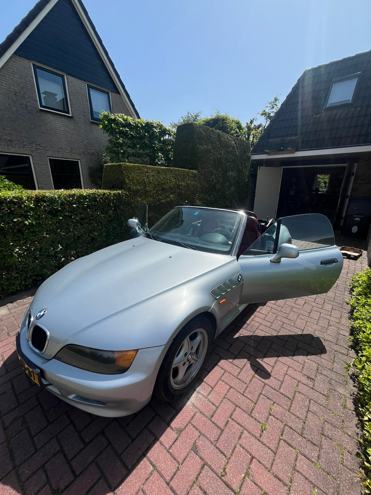 BMW Z3 1.8 Roadster 1996 Grijs softtop cabrio, Auto's, Achterwielaandrijving, 4 cilinders, Cabriolet, 1796 cc