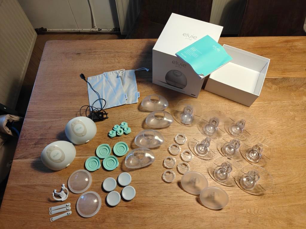 Elvie kolfapparaat dubbel met accessoires, Ophalen of Verzenden, Gebruikt