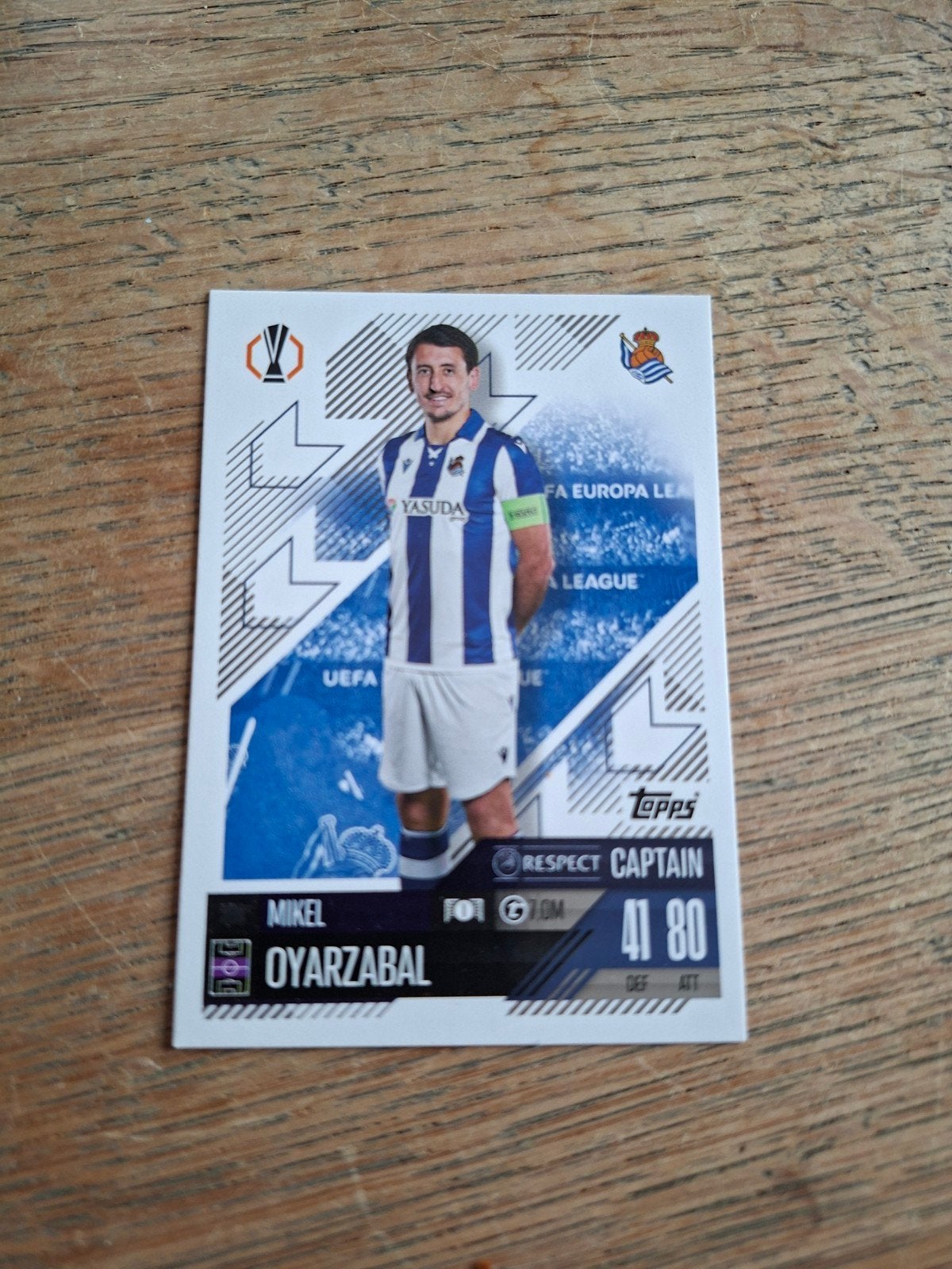 Mikel Oyarzabal Topps UEFA Europa League Captain kaart, Ophalen of Verzenden, Zo goed als nieuw, Buitenlandse clubs, Spelerskaart