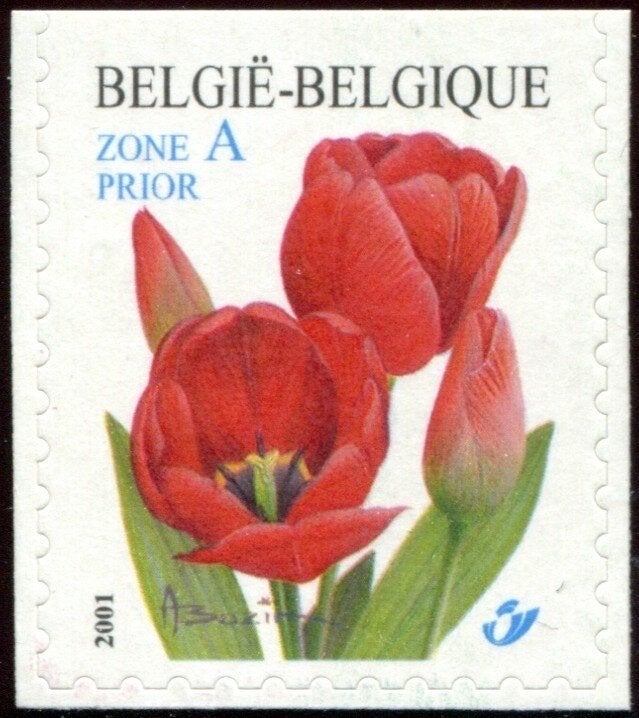 3047a - uitgiftejaar 2001 - rode tulp - postfris XX, Orginele gom, Ophalen of Verzenden, Zonder stempel, Postfris
