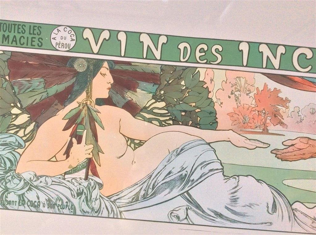 ALPHONSE MUCHA Vin des Incas Affiche Poster in Frame, Verzenden