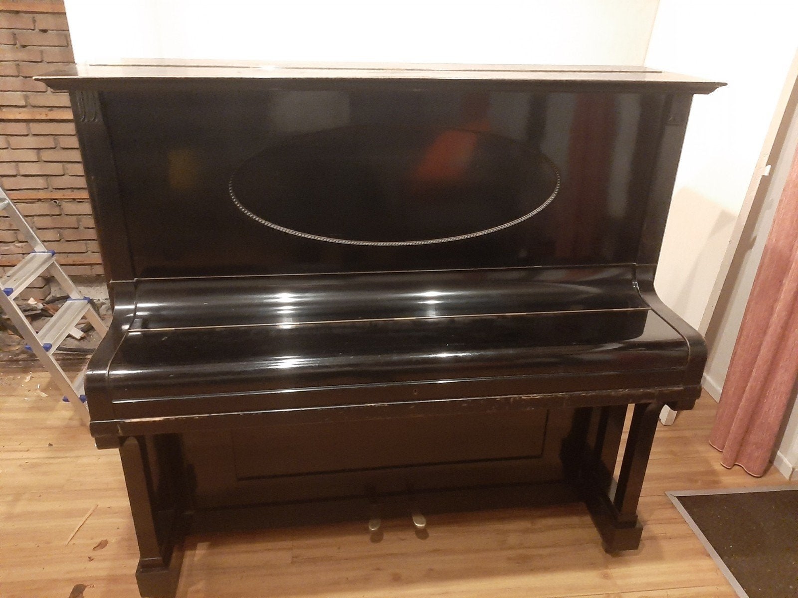 Oude antieke piano, Muziek en Instrumenten, Piano's, Ophalen, Gebruikt, Zwart, Piano