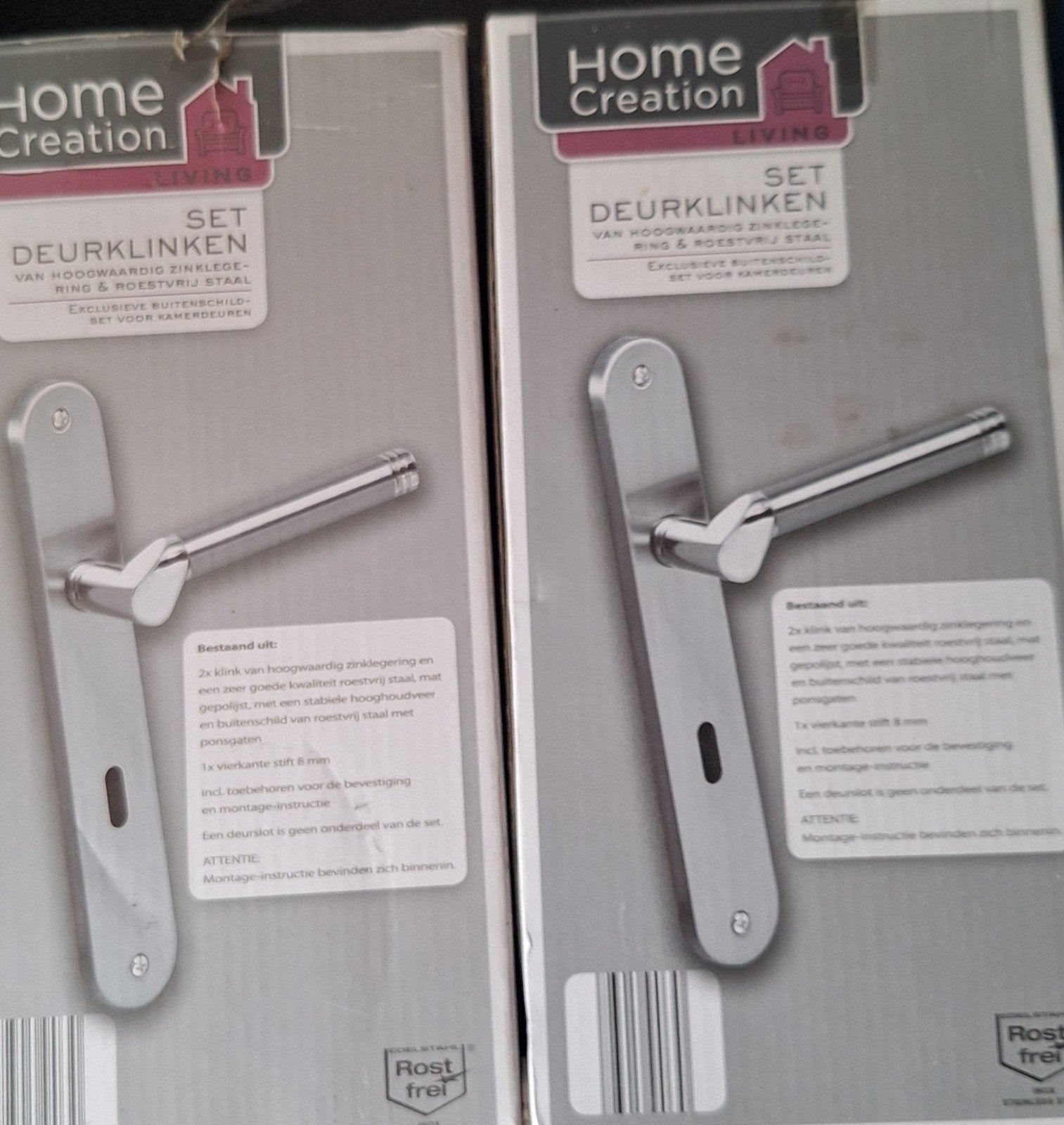 Set van 2 dozen Home Creation Deurklinken (4 klinken), Ophalen of Verzenden, Klink of Kruk