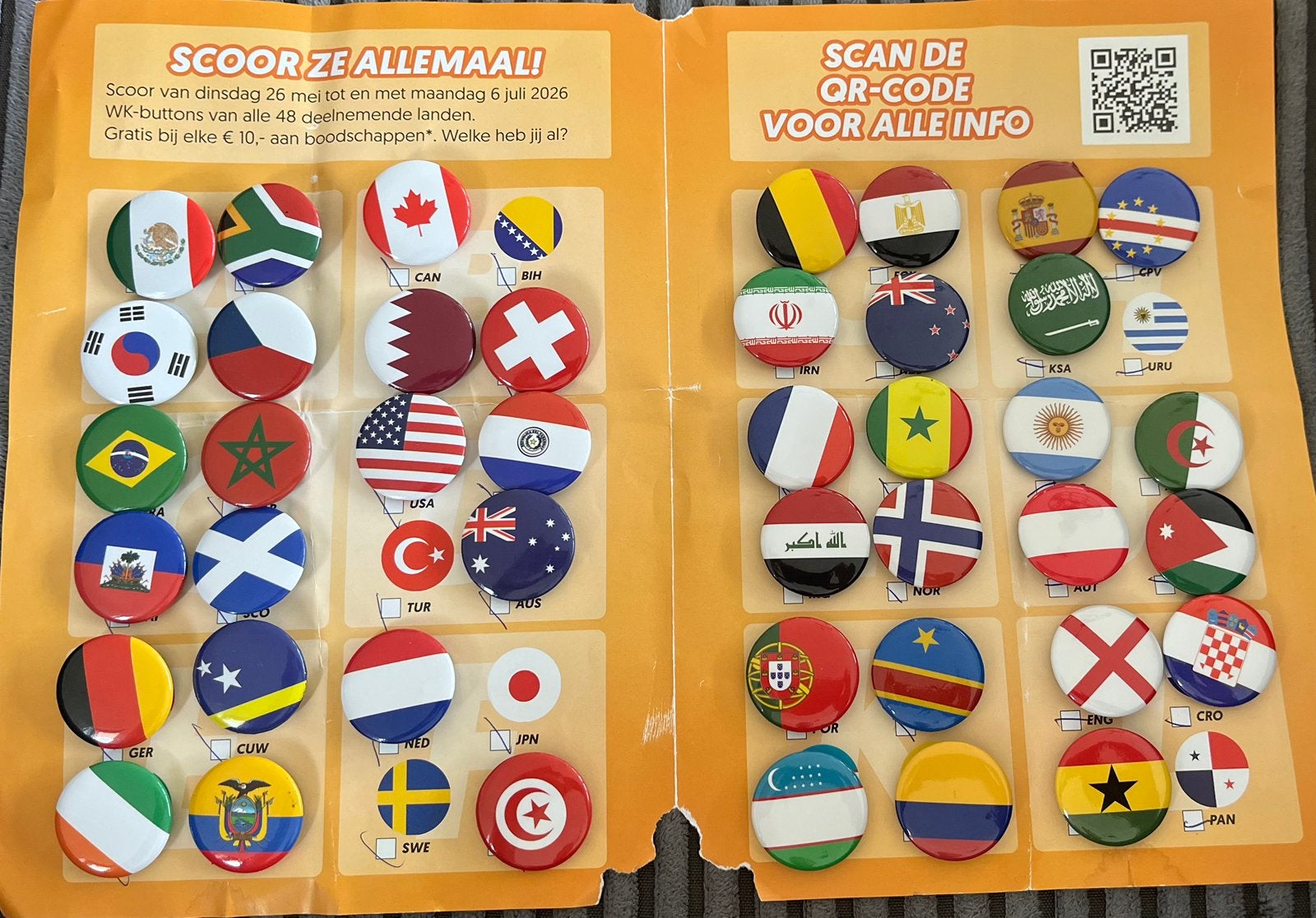 Wk buttons Dekamarkt, Ophalen, Zo goed als nieuw, Overige onderwerpen
