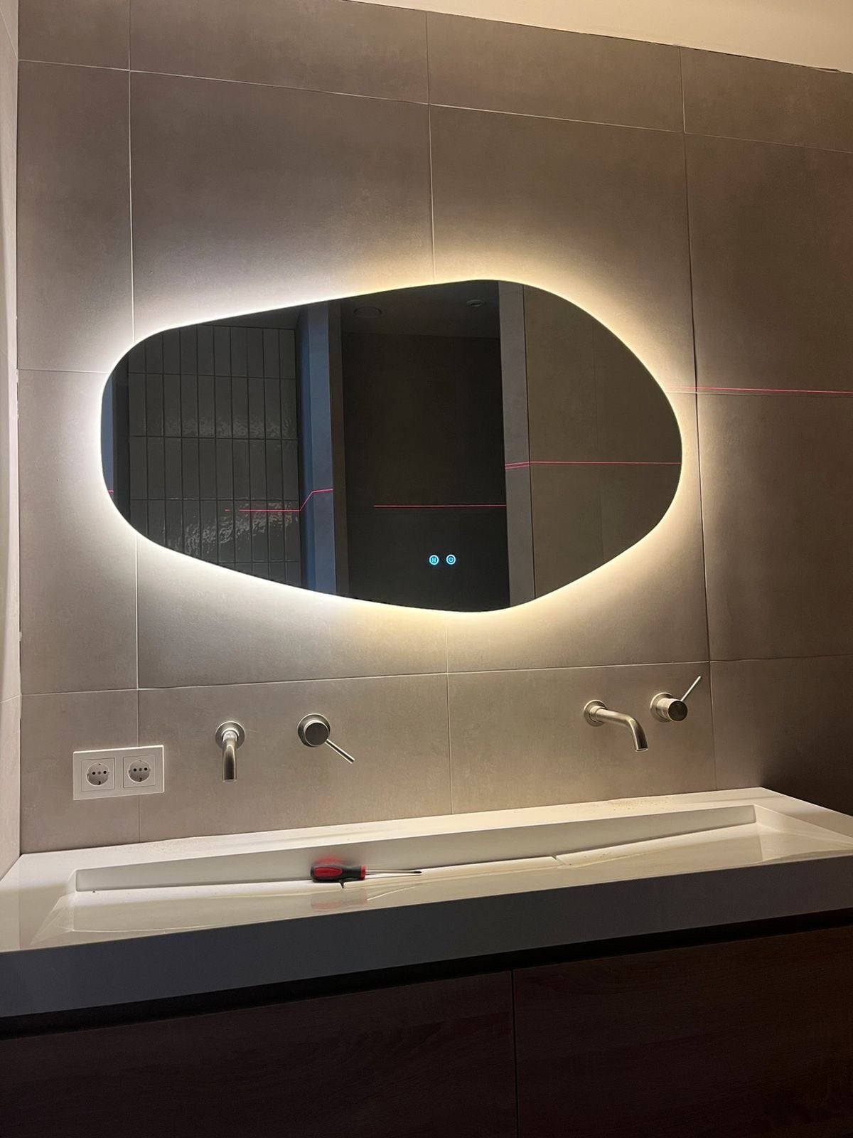 Nieuw! Organische spiegel 120x70cm, Huis en Inrichting, Ophalen of Verzenden, Nieuw