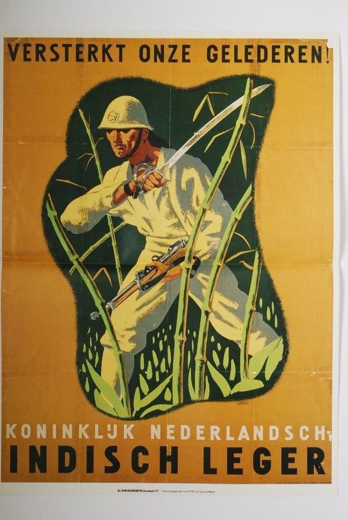 Koninklijk Nederlandsch-Indisch Leger - Heruitgave Poster, Zo goed als nieuw, Verzenden, Amsterdam, Nederland